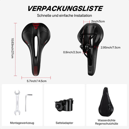 YOUNGDO Fahrradsattel Gel, ergonomisch, mit wasserdichter Abdeckung