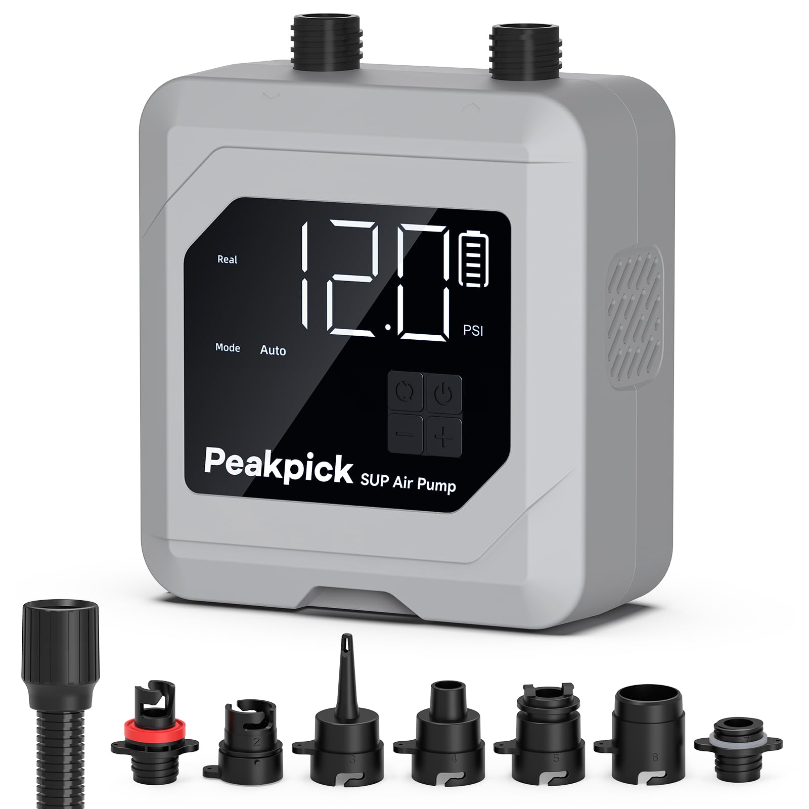 Peakpick D19PRO Elektrische SUP-Pumpe, 20 PSI, Akku, mit Tragegriff und LED-Digitalanzeige