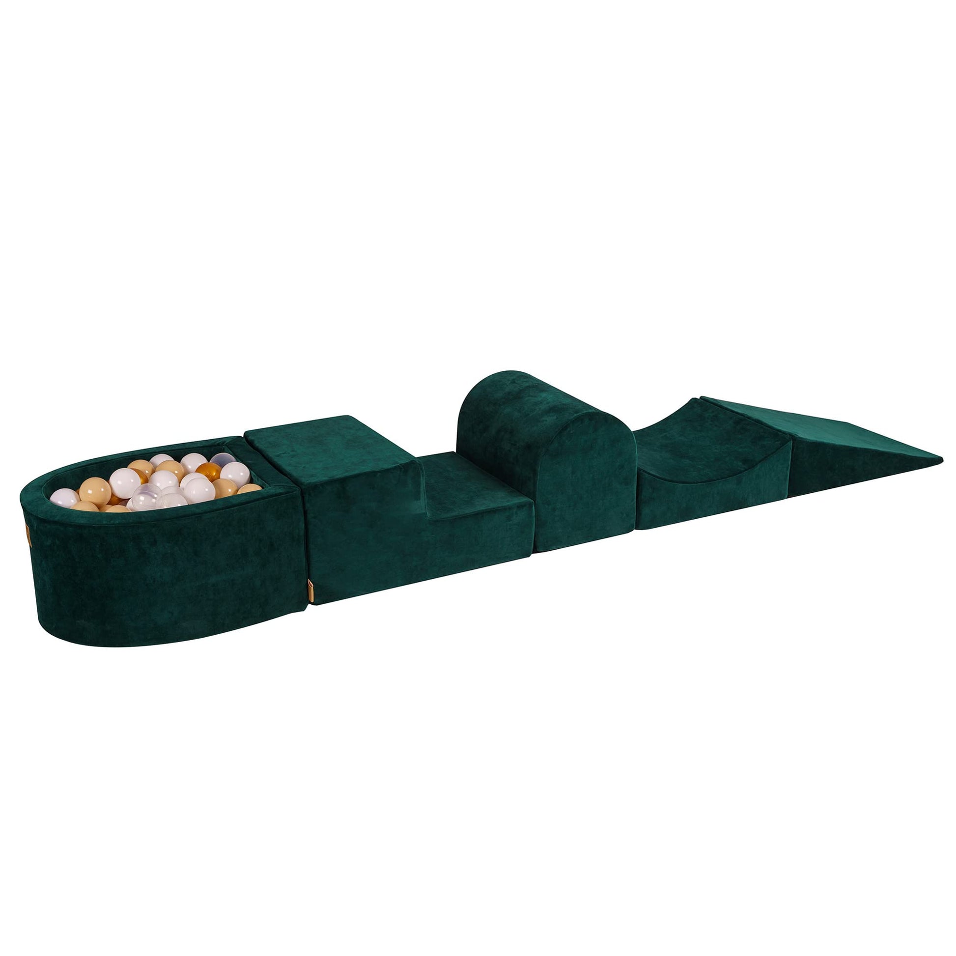 MEOWBABY Schaumstoff Bausteine XXL Bällebad Set – Dunkelgrün. Dunkelgrüne, großformatige Schaumstoff-Bausteine zum Bau eines Bällebeckens für Kinderspiel.