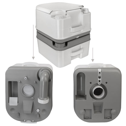 BB Sport mobile Campingtoilette 24l Kolbenpumpe mit Papierfach