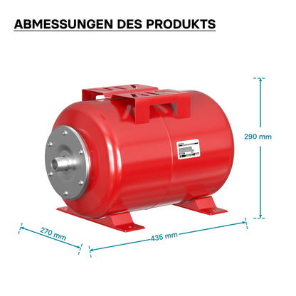 Wiltec Ausdehnungsgefäss 24 Liter, Membrankessel mit EPDM-Membran