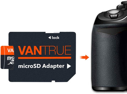 VANTRUE microSD Speicherkarte 128GB UHS-I U3 A2 4K inkl. SD-Adapter