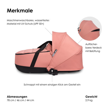 Babyzen YOYO 0+ Liegewanne Ginger – belüftet, dicke Doppelmatratze