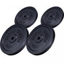 GORILLA SPORTS Hantelscheiben Gusseisen – 30/31mm Bohrung. Runde, schwarze Scheiben zum Gewichtstraining auf Langhanteln.
