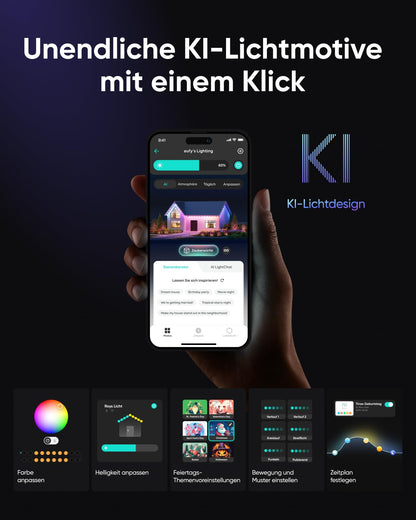 eufy E22 Festinstallierte Aussen-Lichterkette – Smart RGBWW 30m