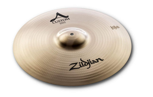 Zildjian A Custom Series Crash Cymbal – 18 Zoll Brilliant Finish: Rundes Becken für explosive Akzente im Schlagzeug.