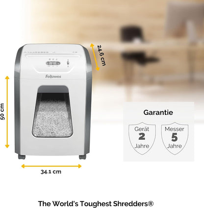 Fellowes Powershred FS-12C Aktenvernichter Partikelschnitt Weiss