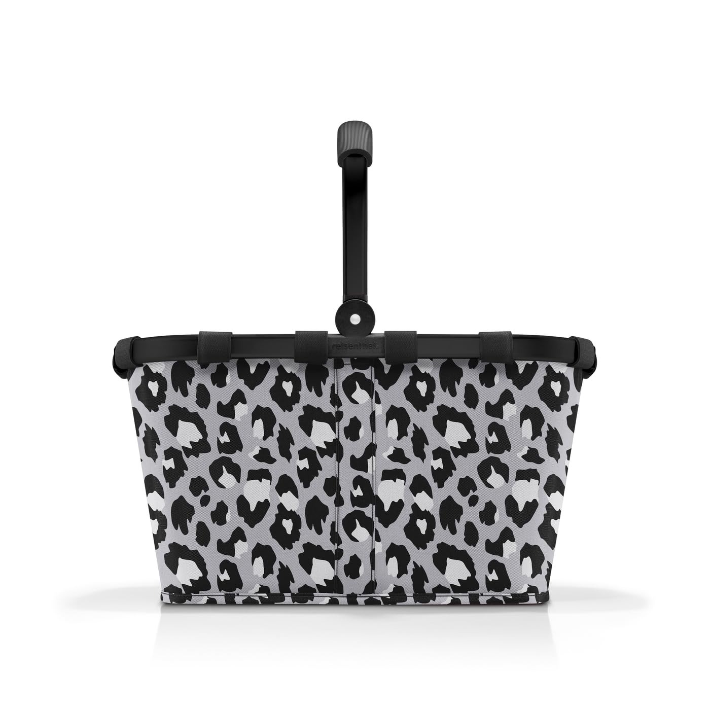 reisenthel carrybag frame leo nero Einkaufskorb 22 Liter mit Aluminiumrahmen und umklappbarem Griff