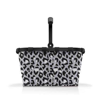 reisenthel carrybag frame leo nero Einkaufskorb 22 Liter mit Aluminiumrahmen und umklappbarem Griff