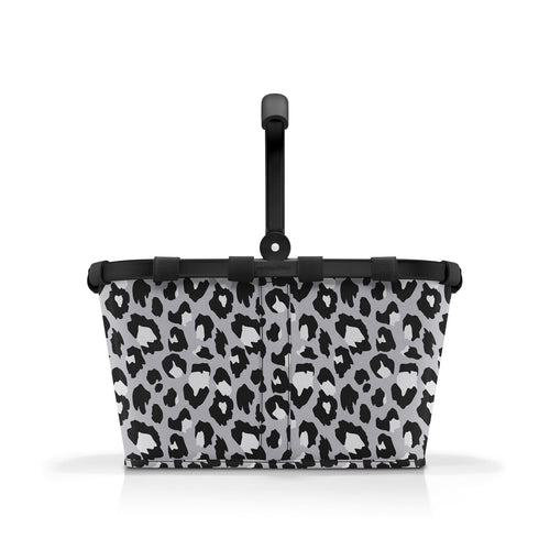 reisenthel carrybag frame leo nero Einkaufskorb 22 Liter mit Aluminiumrahmen und umklappbarem Griff