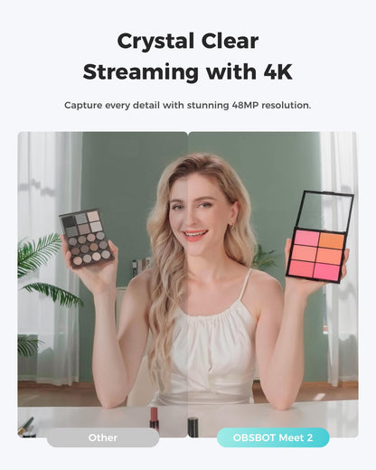 OBSBOT Meet 2-4K KI-Webcam mit 1/2" Sensor - Space Grau