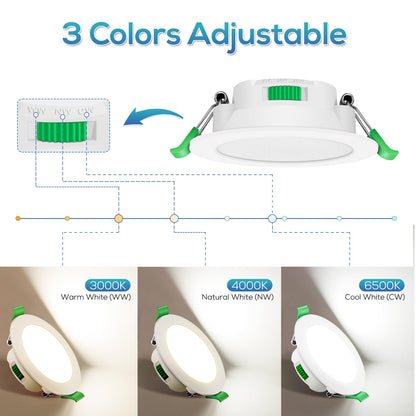 ALUSSO LIGHTING LED Einbauspot Flach Dimmbar IP65 68mm – 6er Set