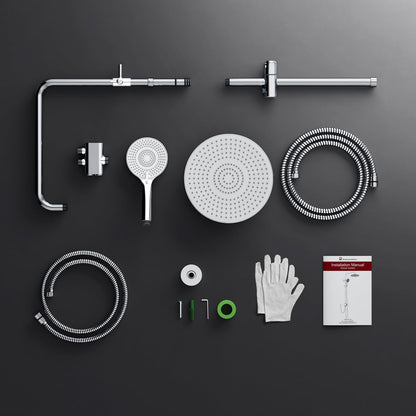 Rainsworth Regendusche Duschsystem 25cm rund – Chrom, ohne Armatur
