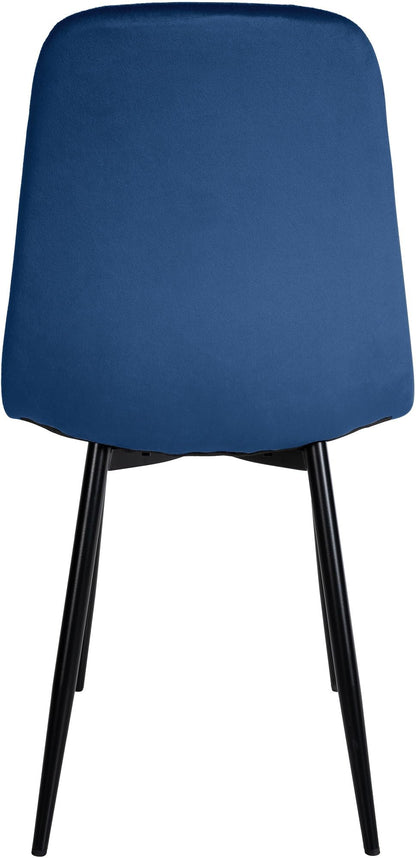 CLP Napier Esszimmerstühle 4er Set Samt blau Metallgestell