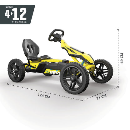 BERG Rally DRT Gokart Gelb mit 3 Gängen - Tretfahrzeug