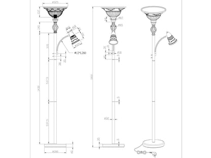 Trio Leuchten Rustica 4602021-24 LED Stehleuchte - rostfarbig