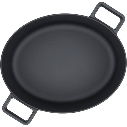 WMF Flavour Bräter oval Gusseisen – 34x28 cm Schwarz Induktion