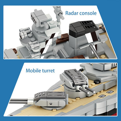 MISINI Technik FC4201 Bismarck Klemmbausteine - WWII Schlachtschiff