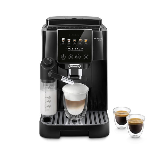 De'Longhi Magnifica Start ECAM220.91.B Kaffeevollautomat - Schwarz: Gerät mit Bedienfeld und Auslauf. Brüht Espresso, Lungo, Milchgetränke. 
