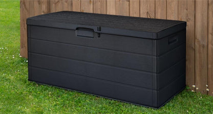Maury's Gartenbox Kunstharz 340L - Anthrazit Holzoptik