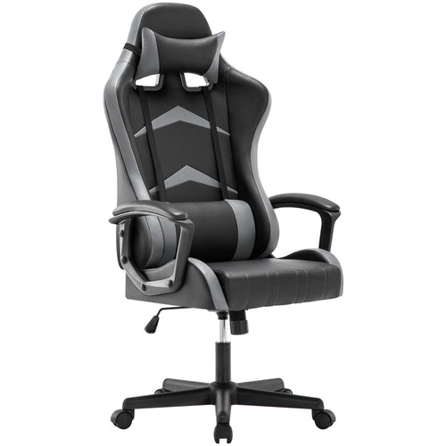 IntimaTe WM Heart Ergonomischer Gaming Bürostuhl – Grau, hohe Rückenlehne, Rollen. Für komfortables Sitzen am PC.