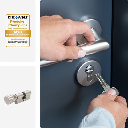 ABUS Profilzylinder KD6XNP 30/30 mit Knauf und 5 Schlüsseln