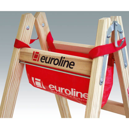 Euroline Comfort-Stufenstehleiter Holz - Modell 10577-2x5