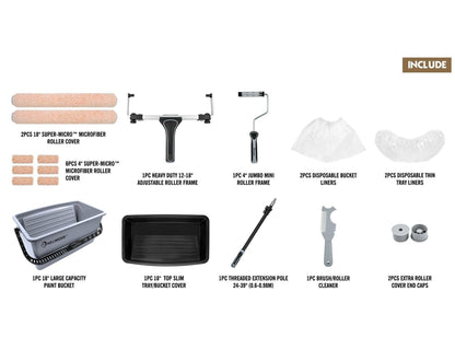 ROLLINGDOG grosses Farbroller Set 45.7 cm - 20-teiliges Komplettset