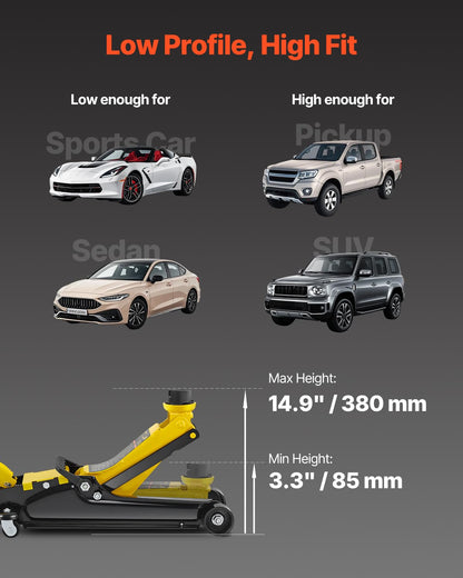 VEVOR Hydraulischer Rangierwagenheber – 2,5 t Tragkraft