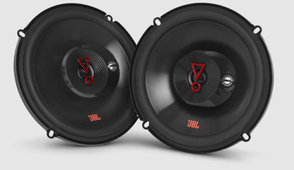 JBL Stage3 637F 3-Wege Auto Lautsprecher Set - 165mm. Runder, schwarzer 3-Wege-Koaxial-Lautsprecher für Hi-Fi Audio im Auto.