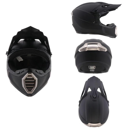 MoHelmHui Motocross Helm Fullface Set mit Brille und Handschuhen