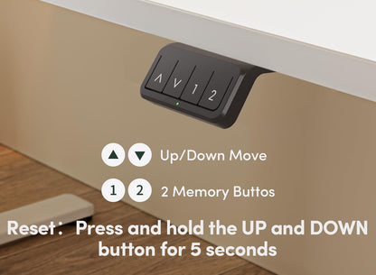 FEZIBO Elektrischer Steh-Sitz-Schreibtisch 120x60 cm Weiss