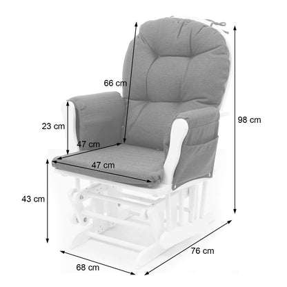HWC-C76 Relaxsessel Schaukelstuhl mit Hocker – Hellgrün