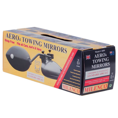Milenco Aero 4 Mirror Convex XXL Universalspiegel - Weiss 2er-Set