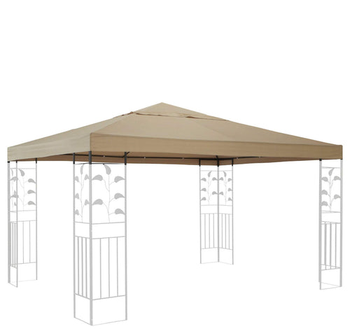 QUICK STAR Ersatzdach für Pavillon 3x3 m in Sand, 260 g/m², PVC-beschichtetes Polyesterdach mit Volant