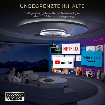 AURZEN Boom 3 Beamer - 1080P Full HD 4K, Netflix 3D Dolby Audio