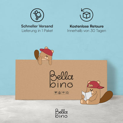 Bellabino Baru Montessori Kinderbücherregal Kinderzimmer - Weiss