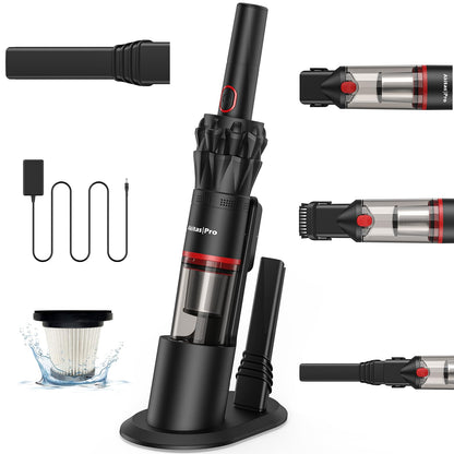 Akitas Pro H2 Akku-Handstaubsauger mit HEPA-Filter, 0,5 kg – kompakter kabelloser Handstaubsauger für Auto und Zuhause