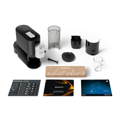 Nespresso Krups Atelier Kaffeemaschine mit Milchschäumer - XN8908 Schwarz/Silber