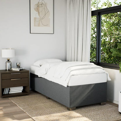 vidaXL Polsterbett Dunkelgrau 100x200cm Stoff