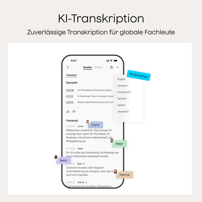 Plaud NotePin KI-Sprachrekorder, 64 GB, 112 Sprachen, Kosmisches Grau