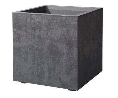 Kreher XL Pflanzkasten Millennium Kunststoff – 40L Anthrazit. Rechteckiger Behälter zum Bepflanzen von Blumen, Kräutern auf Balkon, Terrasse.