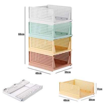 RMAN Kleiderschrank Organizer 4er Set, stapelbar und faltbar