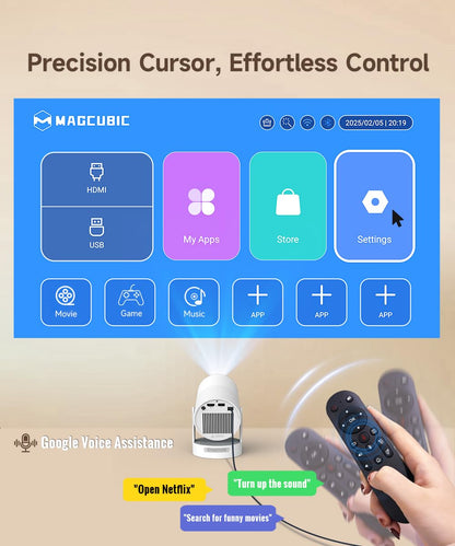 CineMini Mini Beamer - Smart Projektor 4K Android 11 Elektr. Fokus