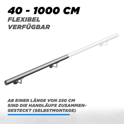 V2Aox Handlauf Edelstahl Treppengeländer, 42 mm, Länge 100 cm