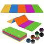 ALPIDEX Turnmatte klappbar 185 x 78 x 3,2 cm Weichbodenmatte bunt mit weicher, lederähnlicher Oberfläche