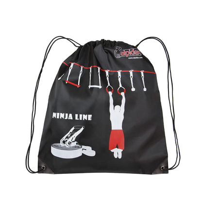 ALPIDEX Ninja Line Slackline Set 15 m mit Ringen und Seilknoten