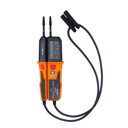 PM-Tech PM8200A Elektrotester – Spannungs- & Durchgangsprüfer. Schwarzes Gerät mit Prüfspitzen zur Prüfung an elektrischen Anlagen.