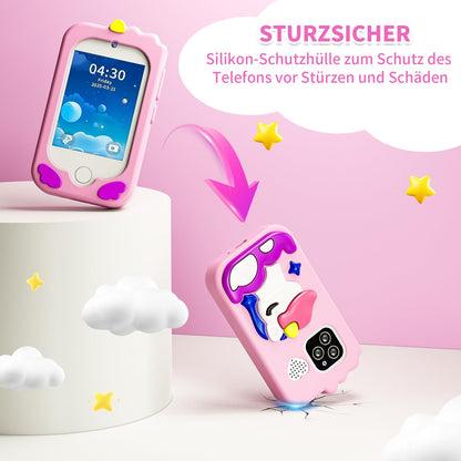 CHAKEYAKE Kinderkamera mit Dual-Kamera und 2,8-Zoll-Touchscreen