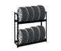 PROREGAL Reifenregal Tiger, 2 Ebenen, 150 kg Fachlast, schwarz